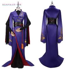 Twisted-Wonderland Snow Princess Vil Schoenheit Kimono Purple Adult Dress Halloween Cosplay Costume For Women Man 2024 - buy cheap