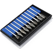 10pcs Tungsten 6mm Head Carbide Burr Drill Kit For Dremel Accessories Drill Grinder Carving Bit Rotary Tool 2024 - buy cheap