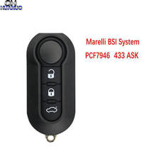 Chave ask 433mhz para fiat 500 grande punto doblo qubo, sistema de 3 botões com chip pcf7946 2024 - compre barato