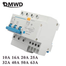 DZ47LE-63 3P+N 10A 16A 20A 400V~ 32A 40A 50A 63A 50/60HZ Residual Current Circuit Breaker Over Current Leakage Protection RCBO 2024 - buy cheap