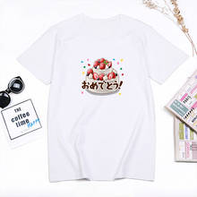 Summer New Women T-Shirts 2020 Harajuku Kawaii Cute Nice Food Print T-shirt Causal O-Neck Short Sleeve Loose Tops Aesthetic 2024 - buy cheap
