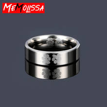 Men's Ring Dog Cat Pet Footprint Stainless Steel Finger Rings For Women Men Engagement Wedding Jewelry Best Gift 2024 - compre barato