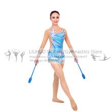 Leotardos de tanque de diseño personalizado para niñas, leotardos de competición rítmica, gimnasia artística, vestido de patinaje artístico, leotardos rítmicos 2024 - compra barato