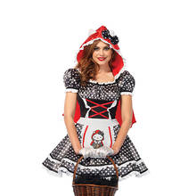 Disfraz Kawaii de Capo de montar rojo para mujer, disfraz de adulto, Halloween, cuento de hadas, traje de fantasía 2024 - compra barato
