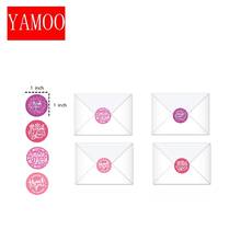 8styles Thank You Sticker for Seal Labels Round Floral Multi Color Labels Sticker handmade offer Stationery  2024 - buy cheap