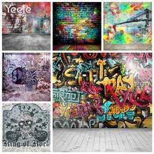 Yeele Grunge Graffiti Brick Wall Floor Photocall Photography Backgrounds Custom Portrait Photographic Backdrops For Photo Studio 2024 - buy cheap