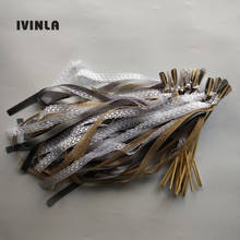 Newest 50pcs/lot  sliver Jute wedding Ribbon wands For Wedding Decoration 2024 - buy cheap