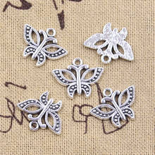 15pcs Charms Butterfly 15x19mm Antique Silver Color Pendants Making DIY Handmade Tibetan Finding Jewelry 2024 - buy cheap