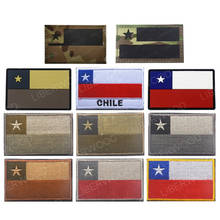 Parches de bandera nacional de Chile, bordado de PVC, emblema del ejército militar, gancho y bucle, insignias tácticas DIY para accesorio de ropa, 5x8cm 2024 - compra barato