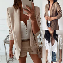 Autumn Women Casual Long Sleeve Coat Suit Slim Cardigan Tops Blazer Jacket Outwear Formal Women V neck blazer OL Work Stylish 2024 - buy cheap