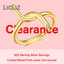 LicLiz Clearance 925 Sterling Silver Fashion 18K Gold Bowknot Rings for Women Paved CZ Zircon Bands Jewelry Anniversary Gifts 2024 - buy cheap