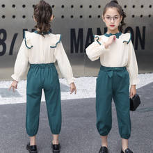 Girls O-Neck Spring Autumn Fashion Bow Korean Two Piece Christmas Cute Sportswear Teenage Kids Beautiful College Style Clothing 2024 - buy cheap