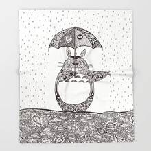 Manta de Totoro de diseño bonito, mantas de forro polar y Tiro para camas, decoraciones navideñas para el hogar, 150x200 2024 - compra barato