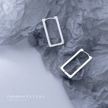 Colusiwei-pendientes de aro minimalistas para mujer, de Plata de Ley 925 auténtica, aros rectangulares, joyería geométrica Simple 2024 - compra barato
