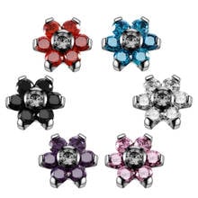 1Pc G23 Titanium Micro Dermal Piercing Gem Micro Dermal Anchor Crystal Top Dermal Piercings Surface Piercing Body Jewelry 16G 2024 - buy cheap