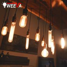 Светодиодный ламп накаливания Винтаж Edison E27 подвесной светильник в стиле ретро 220V 240V 40W G80 G95 ST64 T45 T10 T30 C35 лампада промышленный стен дома Decoeration 2024 - купить недорого
