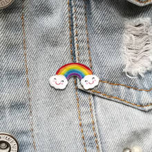 Cute Wish Pin For Women Cartoon Acrylic Brooch Beautiful RainBow Badges Hat Coat Accessories Scarf Buckle Jewelry Gifts 2024 - buy cheap