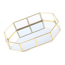 Exquisite Glass Jewelry Display Tray, Cosmetic Storage Box, Makeup Organizer, Entry Way Tray 2024 - buy cheap