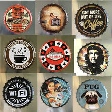 Beer Bottle Cap Beer Vintage Metal Tin Signs Capsules Cafe Bar Signboard Wall Decor Shabby Chic Retro Plaque Metal Poster 2024 - buy cheap