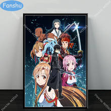 Art Sword Art Online Poster Hot Japan Anime Posters and Prints Wall Art Decoration Canvas Painting Kids Room Home art decor 2024 - buy cheap