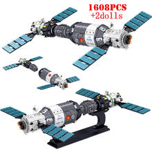 Lançador técnico spaceship foguete blocos de construção cidade espacial tripulado astronauta figuras tijolos brinquedos para crianças presentes 2024 - compre barato