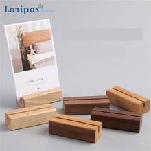 Wood Card Holder Wedding Postcard Organizer Wooden Creative Desk Sign Price Tag Display Memo Note Clip Picture Photo Stand 2024 - buy cheap