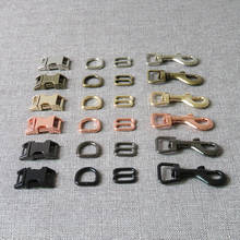 100 sets 15mm wholesale dog collar leash metal buckle D ring release buckle lobster clasp belt slider harness sewing accessory 2024 - buy cheap