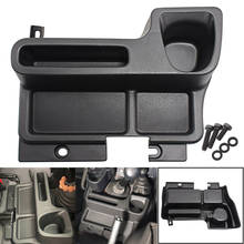 Preto abs inserir centro console caixa de armazenamento braço organizador bandeja painel para toyota land cruiser lc70 lc71 lc76 lc77 lc78 lc79 2024 - compre barato