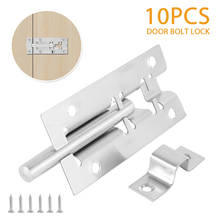 10 Pcs 3 Inch Silver Color Stainless Steel Door Latch Sliding Lock Barrel Bolt Latch Gate Safety Lock Door Hardware Accessories 2024 - buy cheap