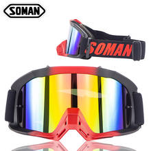 Soman-óculos de proteção para motocross, atv, off road, gótica 2024 - compre barato