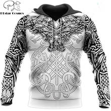 Moletom viking de dragon tatuagem 3d, com capuz estampado por completo harajuku streetwear unissex jaqueta casual dw0125 2024 - compre barato