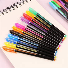Creative 12/18/24/36/48 Colors Glitter Flash Gel Pens Painting Drawing Tool Stationery With bullet tip 2024 - buy cheap