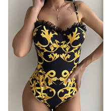 Print One Piece Swimsuit 2021 Sexy Women Swimwear Female Brazilian Bathing Suits Bodysuit Backless Beach Wear Backless Monokini 2024 - buy cheap