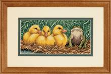 COTTON   Lovely Counted Cross Stitch Kit Petite Ugly Duckling Little Ducks and Frog dim 65094 d65094 2024 - buy cheap