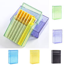 20 Sticks Portable Plastic Cigarette Case Box Transparent Lipstick Lighter Glitter Storage Box Holder Muiticolor Smoking Tools 2024 - buy cheap