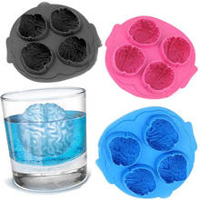 Brain Shape Freeze Ice Tray 3D Silicone Mold DIY Fondant Cake Candy Chocolate Baking Mould Soap Mould Handmade Crafts 2024 - buy cheap