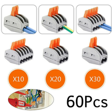 60pcs Way Fast Electric Wire Connector Quick Install Terminals Flame Retardant Cable Connector Tool Kit 2024 - buy cheap