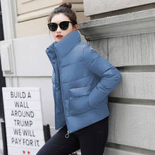 Stand Collar Female Cold Coat Solid Short Style Women\'s Winter Jackets  Loose Cotton Padded Casual Thick Parkas Woman 2024 - buy cheap