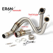 Slip on Motorcycle Exhaust Modified Motorbike Escape Front Mid Link Pipe For Kawasaki ER6N ER6F Ninja650 Z650 Versys650 2024 - buy cheap