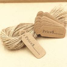 200pcs Kraft Price Tags+200pcs Hemp Strings DIY Handmade Price Packing Labels For Flower/Jewelry/Gift Boxs/Baking/Cosmetics 2024 - buy cheap