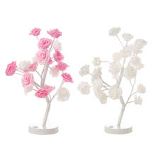LED Fairy Rose Flower Lamp 24 Bulbs Holiday Xmas Branch Lights Vase Floral Table Light Wedding Party Home Bar Coffee Decor Tree 2024 - buy cheap
