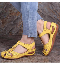 Women Sandals Plus Size 44 Wedges Shoes Woman Heels Sandals Chaussures Femme Soft Bottom Platform Sandals Gladiator Casual Shoes 2024 - buy cheap