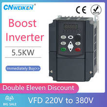 Inversor VFD de frecuencia Variable, convertidor de frecuencia de 5,5 kW, 3hp, 220V a 380V, inversor VFD, Control de velocidad del Motor 2024 - compra barato