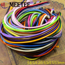 Meetee 10M 1/1.2/1.5/2/2.5/3.5mm Polyester Leather Rope Line Bracelet Connection Leather Cord DIY Necklace Jewelry Accessory 2024 - buy cheap