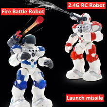 Child Learning Toy 2.4G Remote Control Intelligent Smart Robot Walking Dancing Singing Launch Missile Water RC Battle Robot Gift 2024 - buy cheap