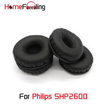 Homefeeling-almohadillas para los oídos para Philips SHP2600, almohadillas para los oídos, redondas, universales, de cuero, almohadillas para los oídos 2024 - compra barato