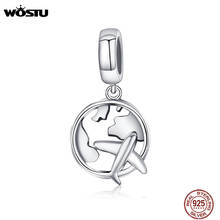 WOSTU New 925 Sterling Silver The Dream Of Traveling Dangle Beads Fit Original Charm Bracelet DIY Jewelry Gift CQC242 2024 - buy cheap