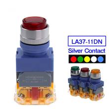 LED Momentary push button switch 22MM 1NO 1NC illuminated high head on off switch with light 12V 24V 220V Y090 lay7 LAY37-11DN 2024 - buy cheap