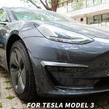 Автомобильная отделка для Tesla Model 3 2021 аксессуары матовое углеродное волокно ABS черные белые автомобильные аксессуары Model3 три 2024 - купить недорого