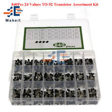 Kit de surtido de transistores, Kit de 24 valores TO-92, BC327, BC337, BC547, triodo, 2N2222, 840, 3904, C945, PNP/NPN, 3906 Uds. 2024 - compra barato